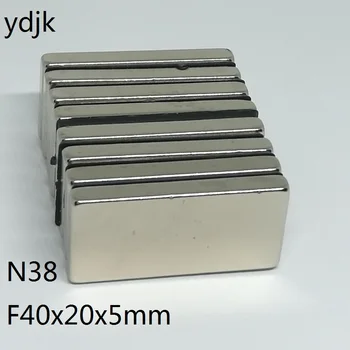 

50pcs/lot N38 Rectangular magnet 40x20x5 mm Neodymium magnet 40*20*5 mm NdFeB magnet 40mm x 20mm x 5mm
