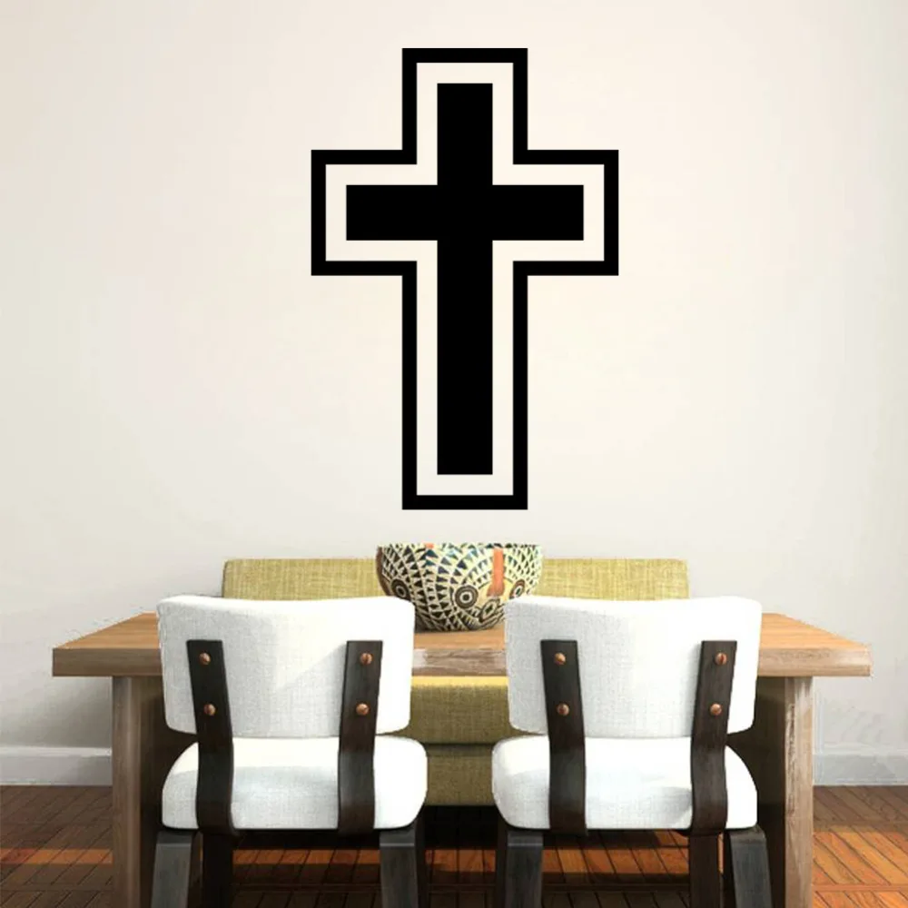 new fashion CROSS Christian Vinyl Wall Room Decal Sticker Jesus God PVC