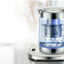 Электрический чайник с толстым стеклом полимеризация горшок автоматический контроль температуры безопасность функция автоматического отключения