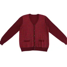 Новое поступление Шевро кашемировая Вязаная мужская мода небольшой плед толстый свитер с v-образным вырезом темно-серый 2 вида цветов S-2XL