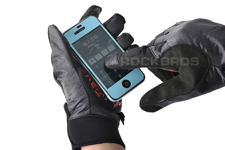 Защита от ветра гель для велоспорта Зимний велосипед Luvas велосипедный Цикл Полный Длинный палец Сенсорный экран перчатки для смартфона