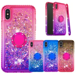 Diamond Gradient Quicksand Case for iphoe 5S 6 7 8 plus Love Heart Glitter Cover for iphone X XR XS Max Bling Sequins Touch 5 6 Diamond Gradient Quicksand Case for iphoe 5S 6 7 8 plus Love Heart Glitter Cover for iphone X XR XS Max Bling Sequins Touch 5 6