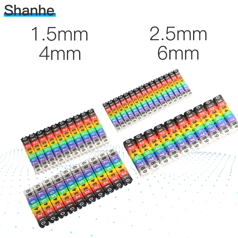 

100pcs/Lot 0-9 Numerals Network Ethernet Wire Number Label Tube Cable Marker