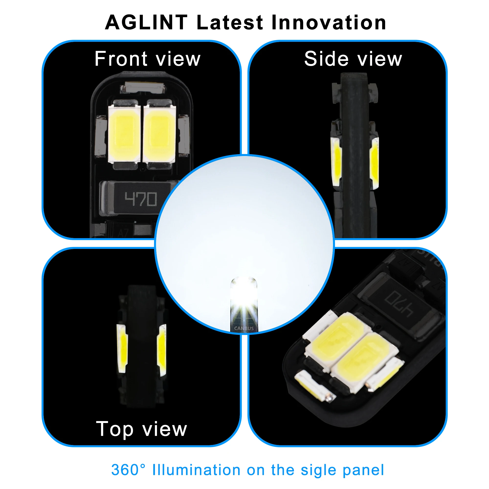 AGLINT 8 шт. T10 светодиодный CANBUS без ошибок W5W светильник 5W5 для Ford Audi Mercedes лампа чтения