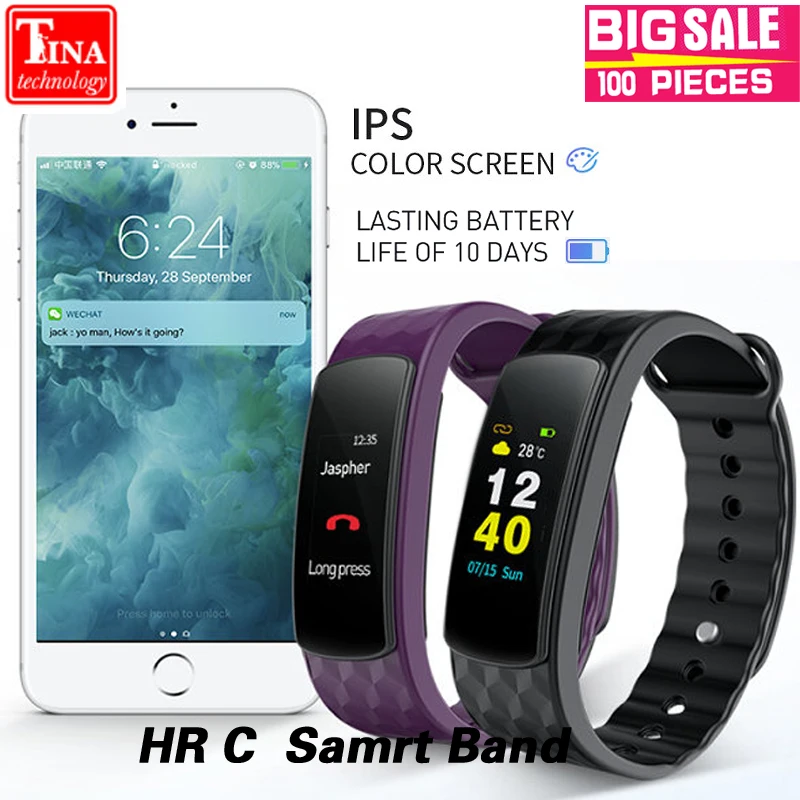 

IWOWN I6 HR C Smart band Color Screen Heart Rate Monitor Smart bracelet Sport Smart Wristband Fitness Tracker VS Mi Band 1S