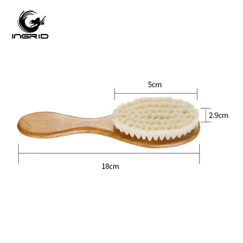 

The quality wooden brushes has soft goats hair Bristles perfect for baby's soft hair and delicate scalp Barbershop hair cleaning