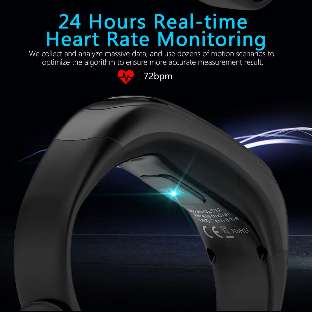 32 GB U Disk smart Bracelet USB Flash Drive Silicone Heart Rate Smart Bracelets Blood Pressure measurement wristband Fitness