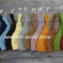 Реквизит для фотосъемки новорожденных, мохеровая шапочка