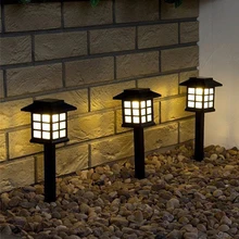 Thrisdar 6 шт. ретро фонарь для сада с питанием от солнечной панели лужайка светильник Открытый Солнечный наземный Спайк Светильник Солнечный Точечный светильник дорожка пейзаж Кол светильник