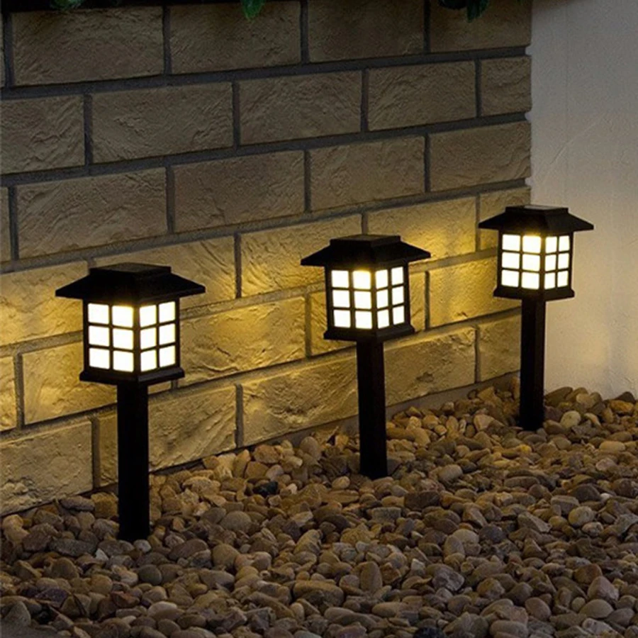 

Thrisdar 6PCS Retro Solar Garden Lantern Lawn Light Outdoor Solar Ground Spike Light Solar Spotlight Path Landscape Stake Light