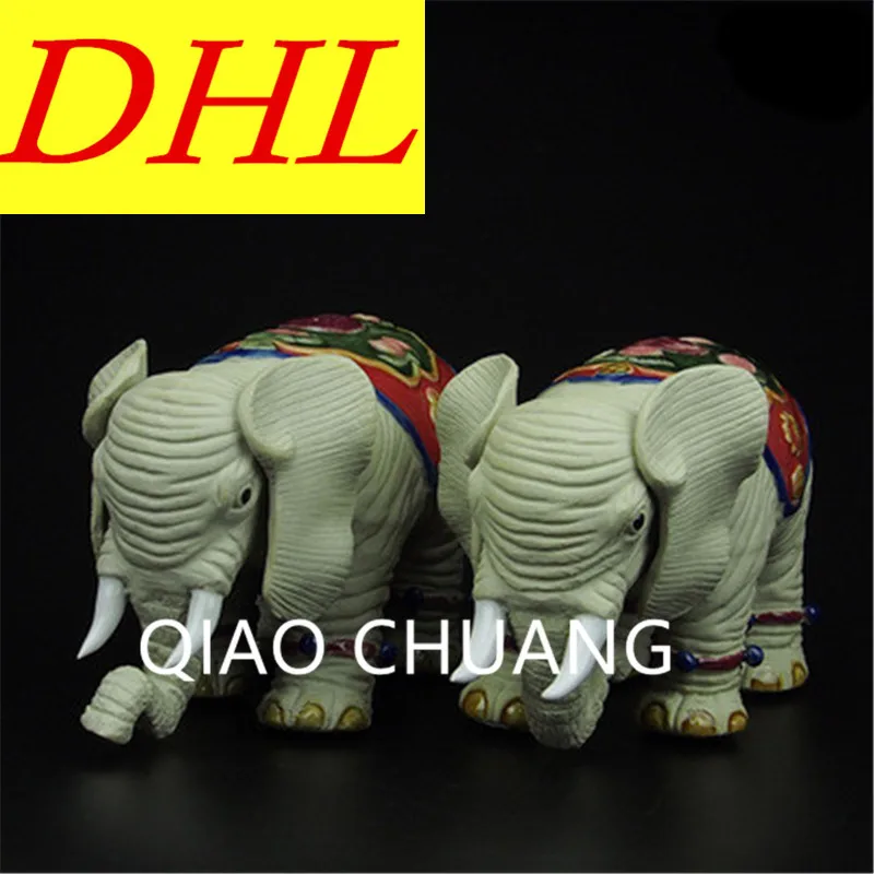 

Porcelain Decoration Simulation Elephant Money Drawing Purely Manual Glazed Pottery Doll Home Furnishing Articles G1046