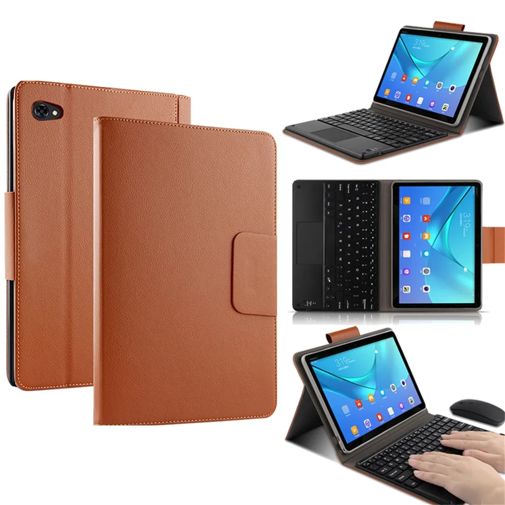 

For Huawei C5 10.1 inch Media Pad Removable Bluetooth Keyboard Case Flip Leather Cover Built-in USA Bluetooth module 3.0