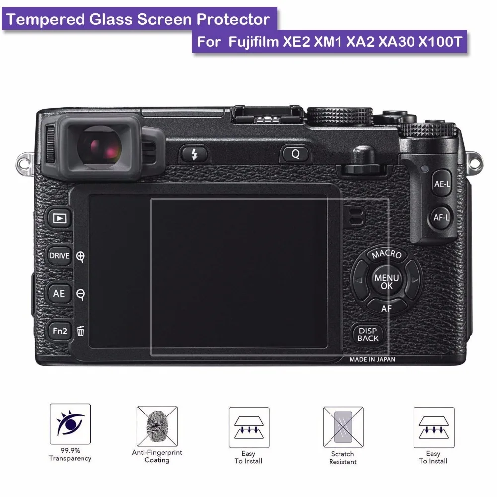 

9H Hardness Premium Tempered Glass LCD Screen Protector Shield Film For Camera Fujifilm FUJI XE2 XM1 XA2 XA30 X100 Accessories