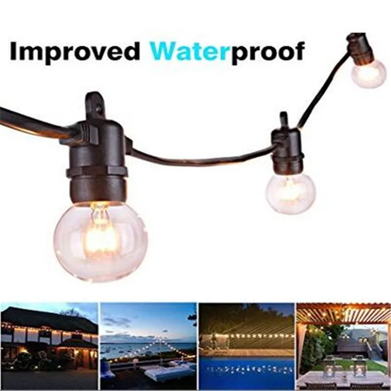 

ARILUX 7.62M String Lights with 25 G40 Globe Bulbs Outdoor Waterproof Ball String Light for Party Patio Garland Wedding