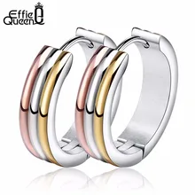 Effie queen красочные дизайнерские полированные женские серьги-кольца новые трендовые серьги из нержавеющей стали IE34