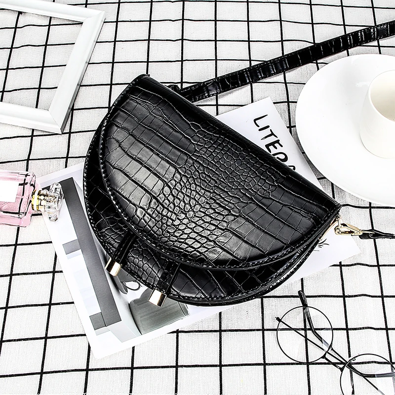 Модная брендовая женская сумка из искусственной кожи аллигатора мессенджер