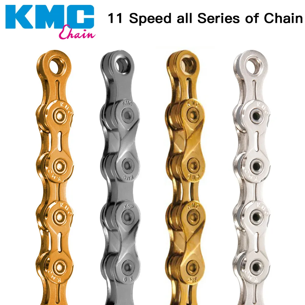 KMC цепь x11 x11L x11sl X11ept x11el x11.93 Золото Серебро для MTB/дорожный велосипед fo Shimano/SRAM 11 скорость 116л/цепь велосипед Полный полый