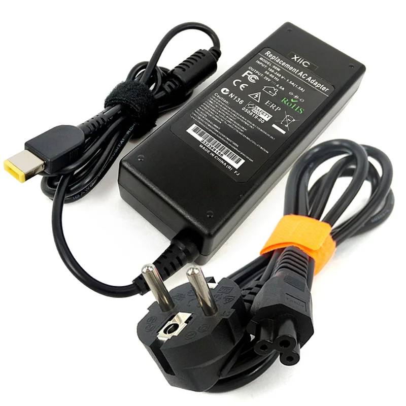 XiiC 20 в 4.5a 90 Вт прямоугольный порт адаптер для ноутбука AC зарядное устройство для lenovo Thinkpad T440 Z510 G510 G50 E431 и кабель
