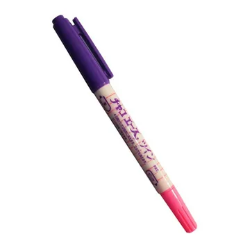 

2pcs /lot Water Erasable Purple & Pink Double Side Fabric Marking Pen AA7220