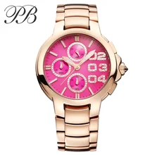 Ladies Stainless Steel Large Crystal Watches Table Bling Day Date Brand Wristwatch Girls Famous Rose Gold HL637