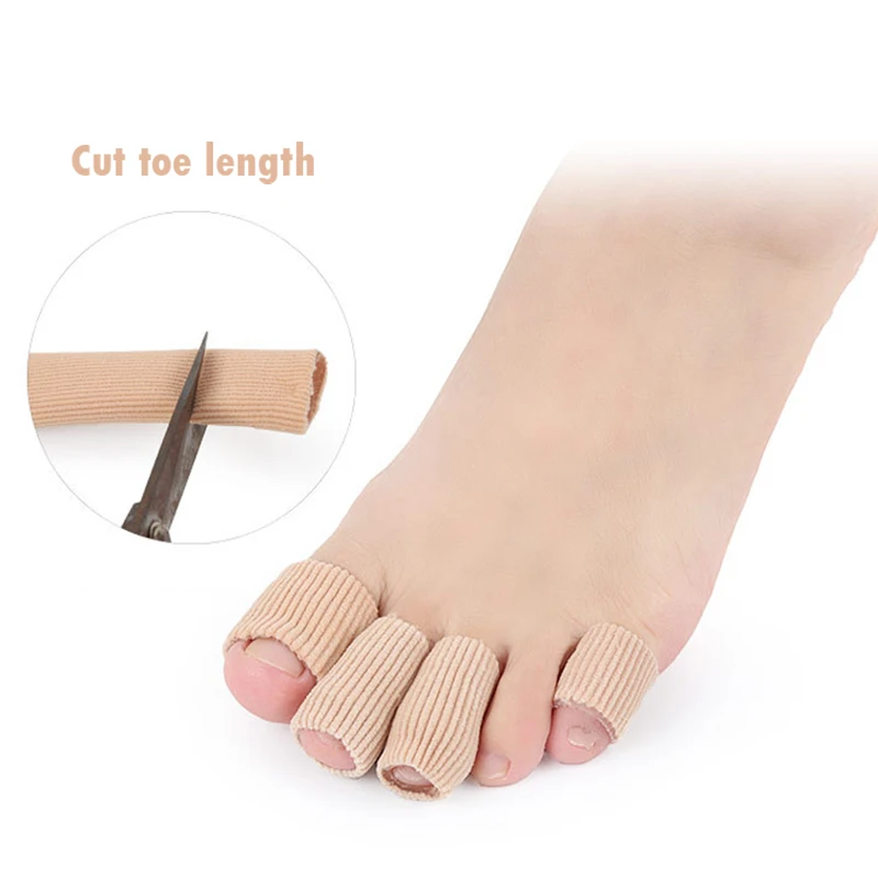 

1Pcs Cuttable Fiber Silicone Finger Toe Gel Tube Toe Bunion corns/Calluses Protection Tools Finger Hallux Valgus Straighten Tube