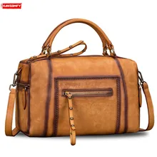 Первый слой кожи женщин Сумочка Дамы Ретро сумка женская натуральная кожа люксовый бренд плечо сумка