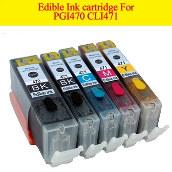 

GN 5pcs PGI470 CLI471 PGI 470 XL CLI 471 XL edible ink cartridge For canon Pixma MG574 MG6840 MG7740