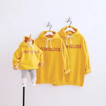 

Matching Family Outfits Hoodies Mother and Daughter Clothes Big Sister Shirts Little Brother Clothes Family Clothing Winter Fur