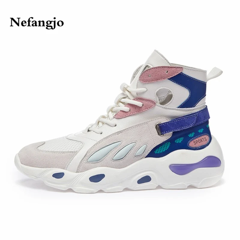 

Nefangjo 2018 autumn winter tide butterfly shoes high shoes women new casual retro old shoes wild color matching running shoes