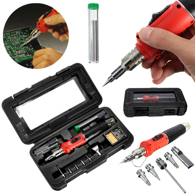 

New Arrival 10in1 Professional Gas Soldering Iron Kit Auto Welding Torch For Soldering Tools