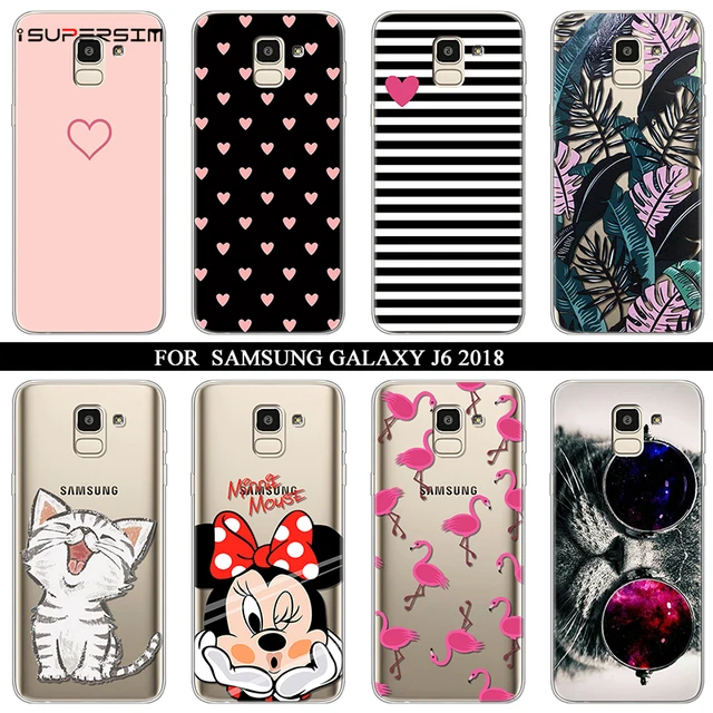 Cheap Phone Case For Samsung Galaxy J6 2018 Case J600 J600F Cartoon Cat Soft Silicon TPU Back Cover For Samsung Galaxy J6 2018 EU Case