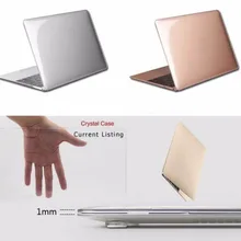 Прозрачный Кристальный пластиковый жесткий прозрачный чехол для ноутбука для Macbook air 11 12 13 15 дюймов Pro retina Защитная крышка прозрачная