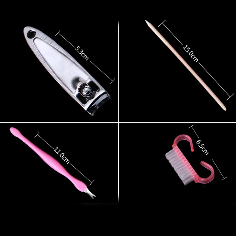 

8 Pcs/Set Nail Art Manicure Tool Buffer Sanding Polishing Brush Dead Skin Fork Finger Separator Nails Clipper Kit 998