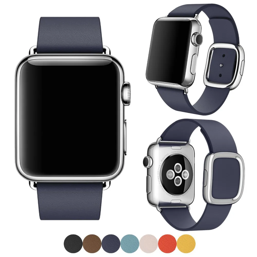 For Apple Watch Band Modern Buckle Band for iWatch bracelet 38MM 42MM Smooth Granada leather with