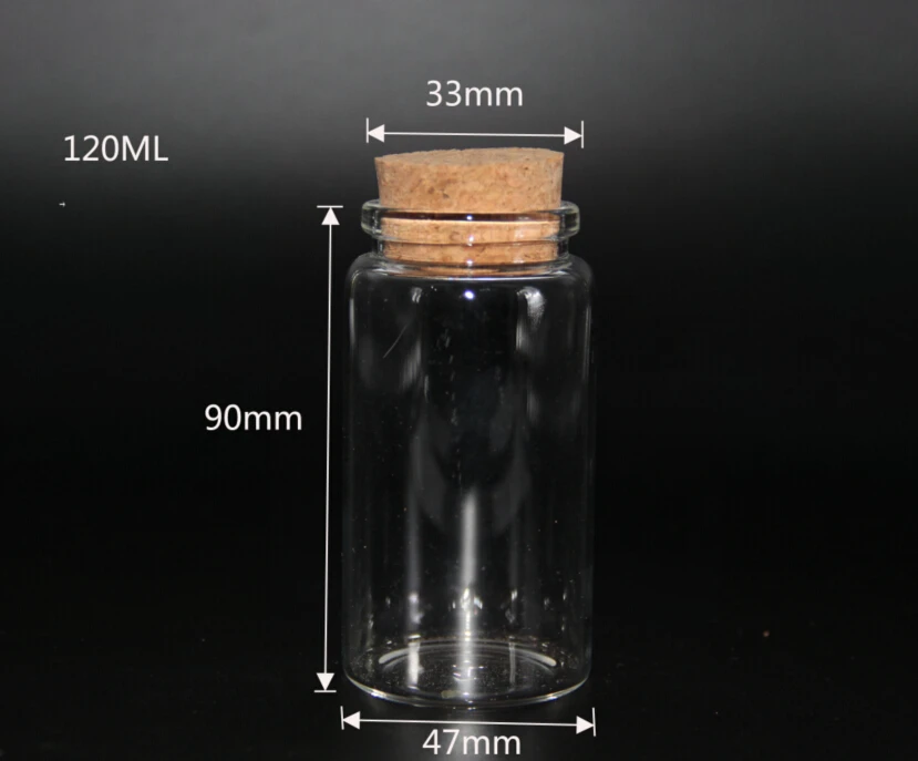 5 шт. 47*90 мм Стеклянная бутылка с пробками большие пищевые стеклянные банки, бутылки с фабрики Свадебный декор желать подарочные банки контейнеры