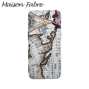 

Maison Fabre Bag womens vintage wallet leather card holder men wallets map print wallet 2019 New men momey credit Card Holder