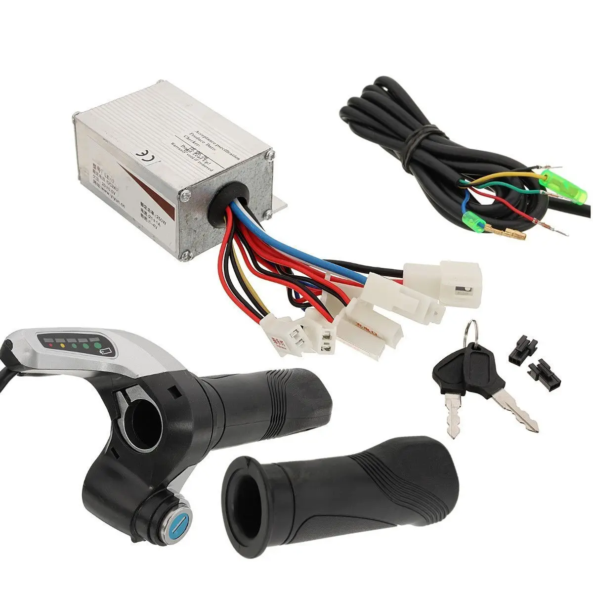 Discount Electric Scooter Motor Brushed Controller & Throttle Twist Grip 24V 250W New For Electric Scooter Bike Bicycle 0