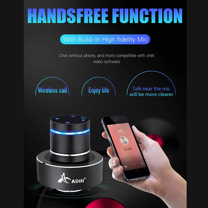  Adin 26W NFC Vibro Column Vibrodynamic Wireless Bluetooth Speaker Vibrating Bass Resonance Vibratio
