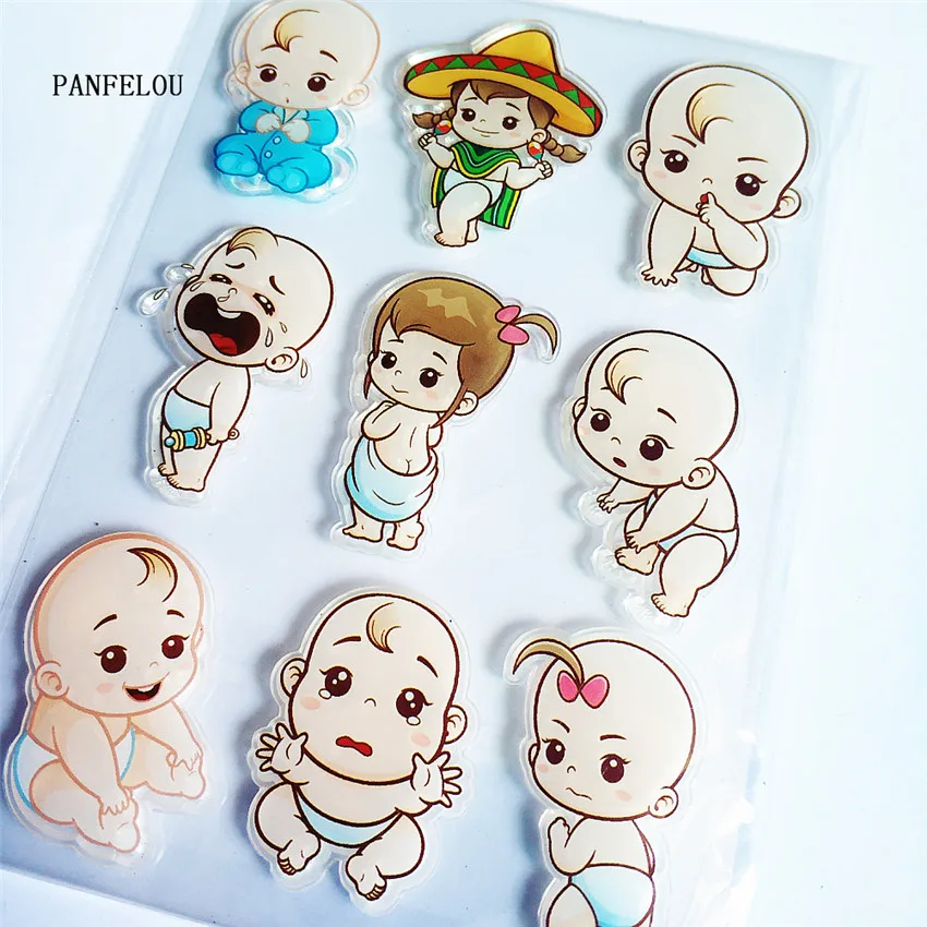 

PANFELOU Cartoon baby Transparent Silicone Rubber Clear Stamps cartoon for Scrapbooking/DIY Christmas wedding album