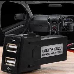 Для Isuzu ABS 12 V 2.1A двойной зарядное устройство USB разъем телефон для передней панели Зарядное устройство разъем интерфейса автомобиля
