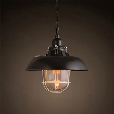 Винтаж Ретро Pandant свет светодиодный Утюг промышленных кулон лампа, подвесной светильник для освещение для дома, ресторана светильники Avize E27 110 V 220 V - Цвет корпуса: G