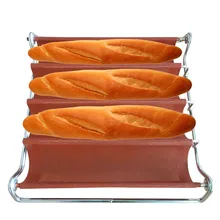 29x30 см перфорированные антипригарным силикона багет лоток Форма Французский Хлеб продолговатый хлеб форме Бытовая духовка выпечки инструмент хлеб посуда