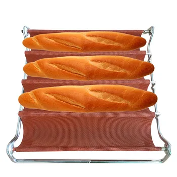 

29X30CM Perforated Non Stick silicone baguette tray French bread form Oblong bread form household oven baking tool bread utensil