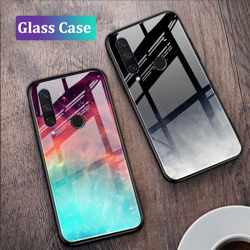 

GFAITH For Honor 10i Case With Starry SKY Design Tempered Glass Case Luxury Shockproof Cover Funda