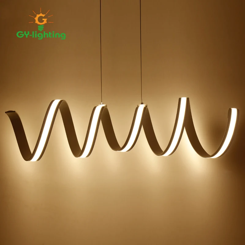 

New style creative led wave Light modern simple living room restaurant lighting dining room decoration designer lights
