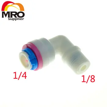 

One Way Valve Check Valve Fitting Elbow 1/4" Tube 1/8" Thread Quick Connection Aquarium RO Water Reverse Osmosis System ST007A