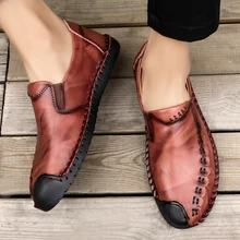 Мужская обувь из натуральной кожи; Мужская обувь для вождения; коллекция года; мужские лоферы; большие туфли; мягкие коричневые мокасины на плоской подошве; слипоны; большие размеры 11, 12, 13