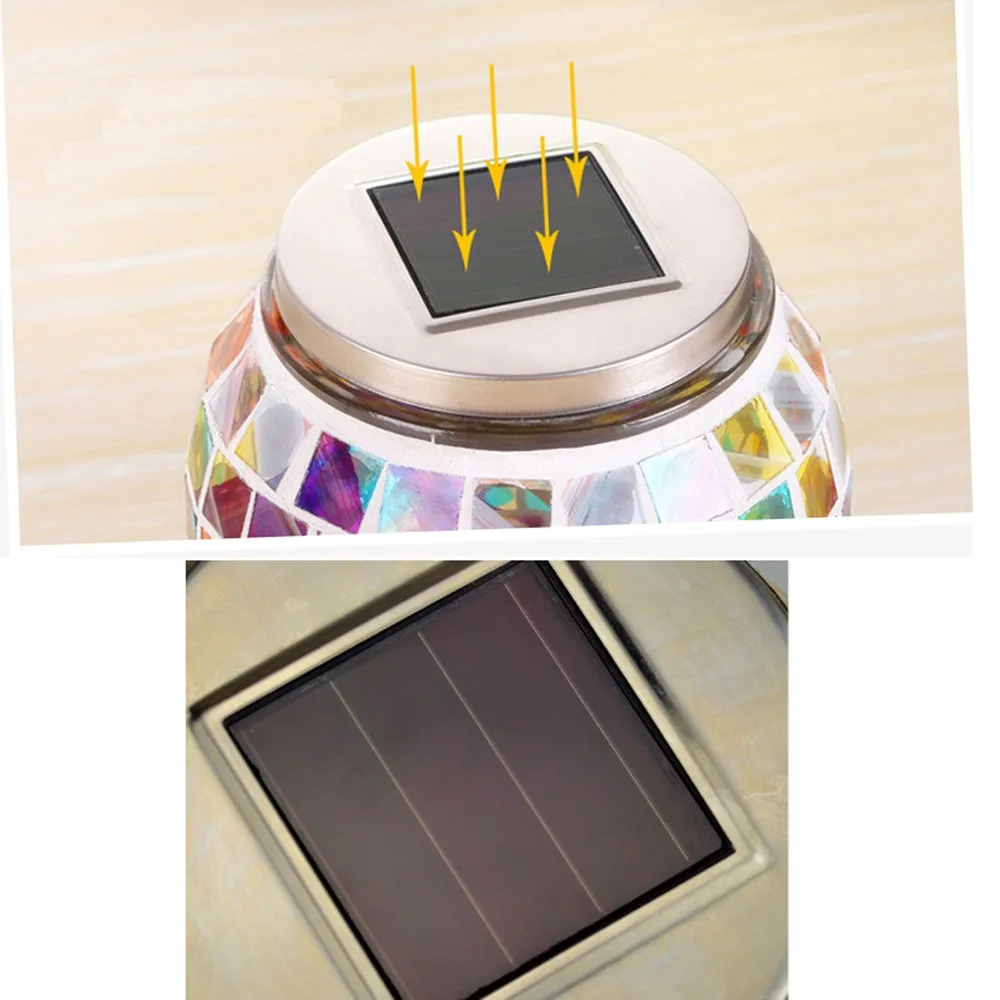 Bola de Vidro Movido a Energia Lâmpadas à Prova Luz ao ar Nova Mosaico Solar Jardim Luzes Coloridas Mudar Quintal Varanda d' Água Livre Indoor 8 outdoor lighting