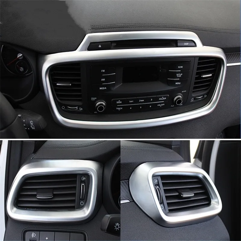 Special Price WELKINRY auto cover Voor Kia Sorento Prime UM 2015 2016 2017 2018 console navigatie screen airconditioning vent outlet trim Special Price WELKINRY auto cover Voor Kia Sorento Prime UM 2015 2016 2017 2018 console navigatie screen airconditioning vent outlet trim