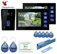 YobangSecurity Touch Key 7″Inch Video Door Phone Doorbell Intercom Entry System With RFID Keyfobs,Electronic Lock,Exit Switch